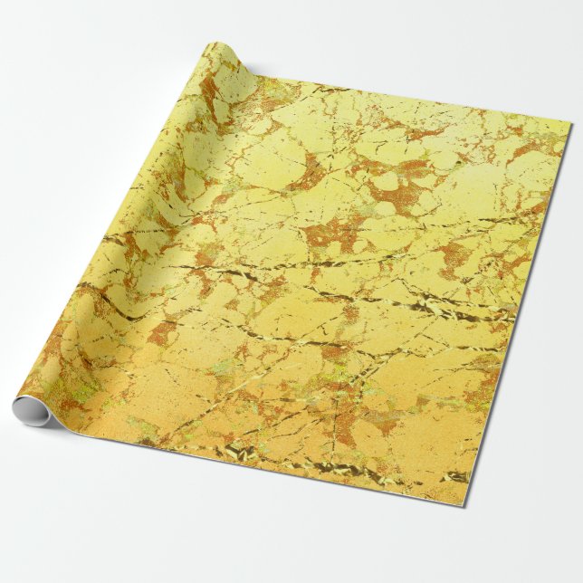 Papel De Presente Flor Amarelo (Desenrolado)