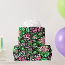 Papel De Presente Flor Cinzenta Flor NH