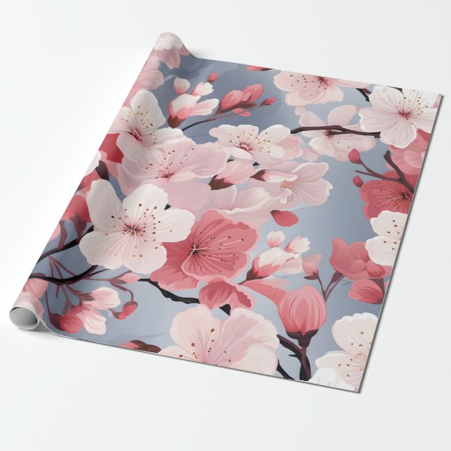Papel De Presente Flor de Cerejeira (Desenrolado)