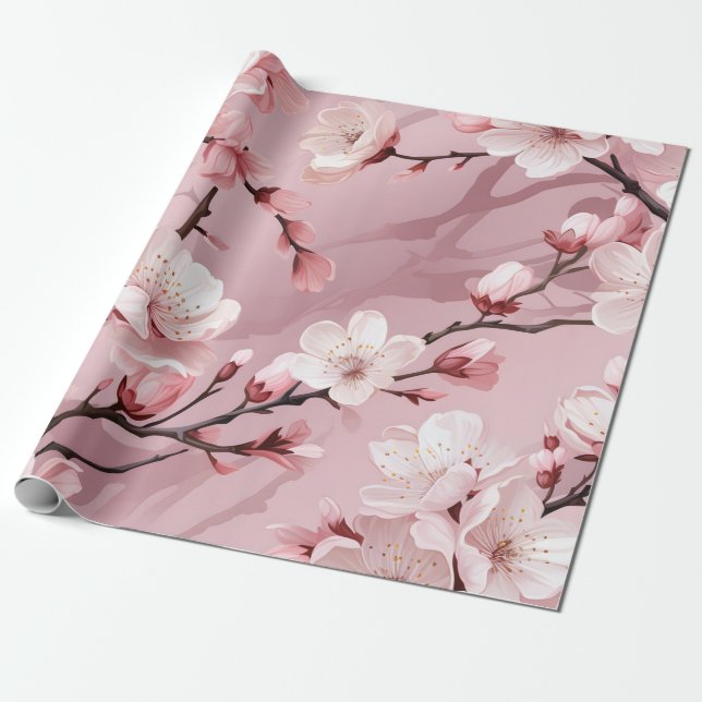 Papel De Presente Flor de Cerejeira (Desenrolado)