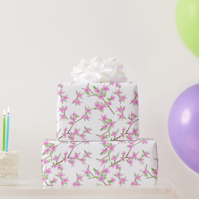 Papel De Presente Flor de Cerejeira (Presentes para festas)