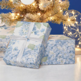 Papel de Presente Flor de Hortênsia Azul