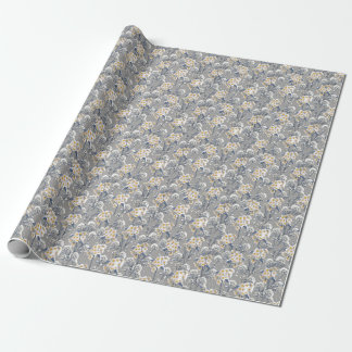 Papel De Presente Flor de inverno: Padrão Floral Delicado