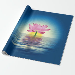 Papel De Presente Flor de Lotus