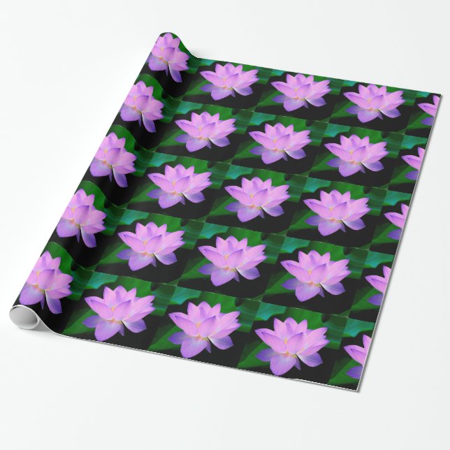 Papel De Presente Flor de Lotus (Desenrolado)