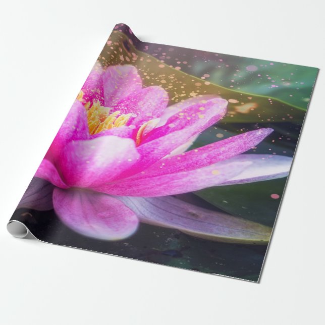 Papel De Presente Flor de Lotus. Paisagem, Zen (Desenrolado)