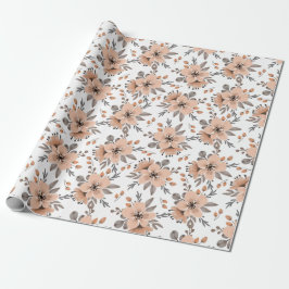 Papel De Presente Flor de Mocha