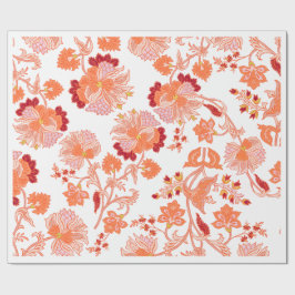 Papel De Presente "Flor de Pôr do Sol" Presente com Estampa Floral V