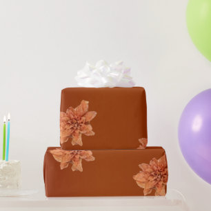 Papel De Presente Flor de Terracota