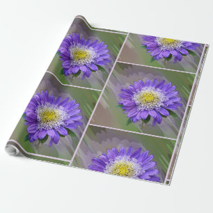 Papel De Presente flor de violeta azul