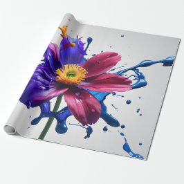 Papel De Presente Flor Desenhada