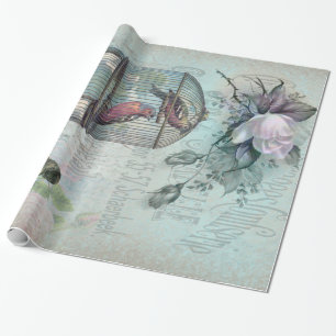 Papel De Presente Flor do Birdcage