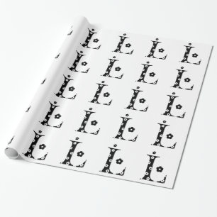 Papel De Presente Flor - Letra L