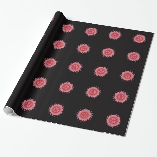 Papel De Presente Flor Mandala a rosa (Desenrolado)