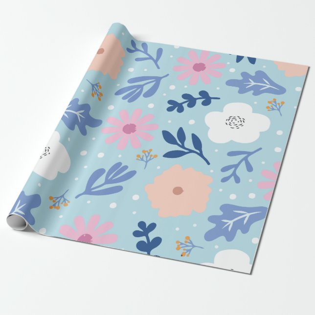 Papel De Presente Flor minimalista (Desenrolado)