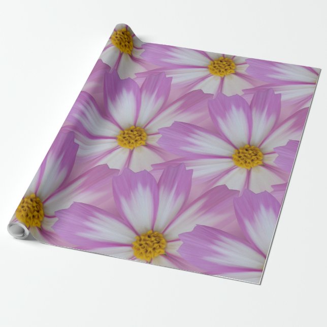 Papel De Presente Flor púrpura clara (Desenrolado)
