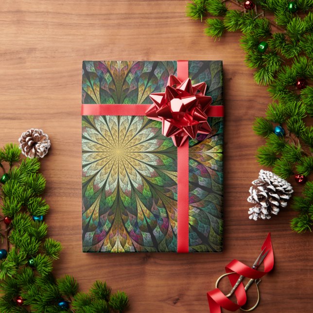 Papel De Presente Flor Quilado (Presente de Natal)