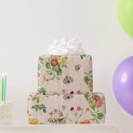 Papel De Presente Flor Romântico Romântico Elegante Flor Selvagem de