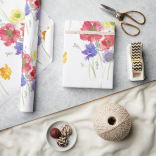 Papel De Presente Flor selvagem