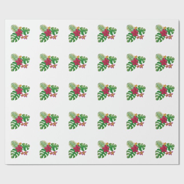 Papel De Presente Flor tropical (Aberto)