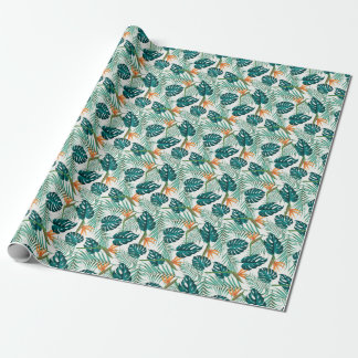 Papel De Presente Flora Tropical: Design Floral sem Sevas