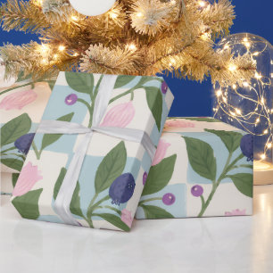 Papel de Presente Florada da Campina de Mirtilo