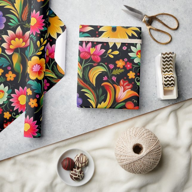 Papel De Presente Florais de dia de as mães (Artesanato)