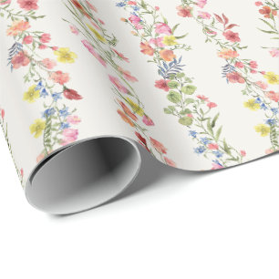 Papel De Presente Florais elegantes de areia