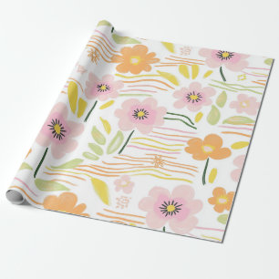 Papel De Presente Florais Pastel Retrô (7)