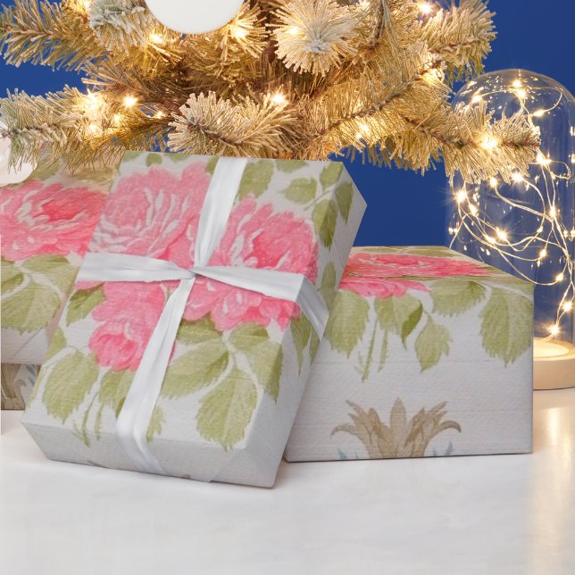 Papel De Presente Floral (Feriados)
