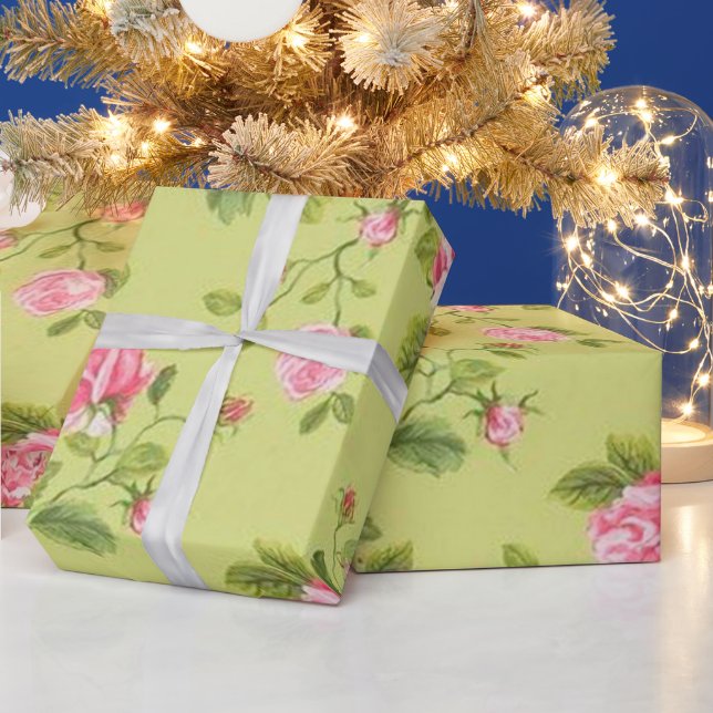 Papel De Presente Floral (Feriados)