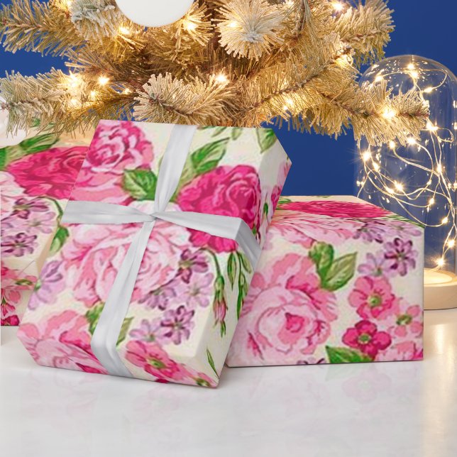 Papel De Presente Floral (Feriados)