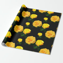 Papel De Presente floral amarelo tenente