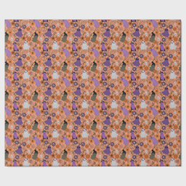 Papel De Presente Floral assustador