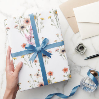 Papel De Presente Floral Aura