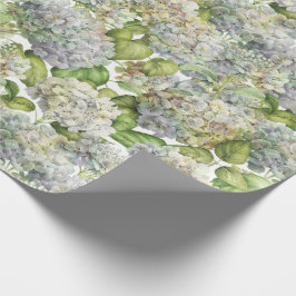 Papel De Presente Floral botânico do Hydrangea azul da lavanda