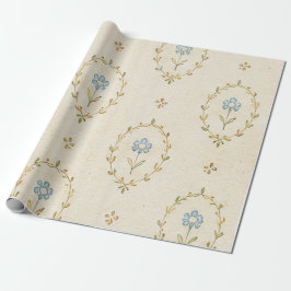 Papel De Presente Floral Cottagecore