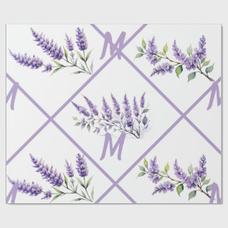Papel De Presente floral de lavanda