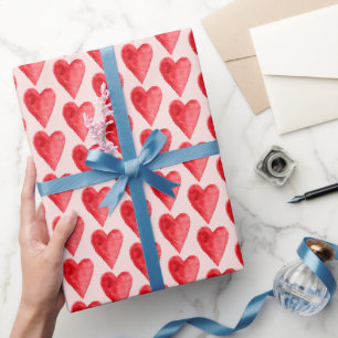 Papel De Presente Floral de Rosas vermelhas Cor-de-Rosa