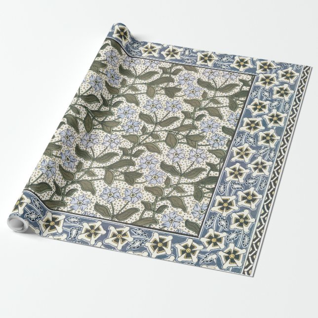 Papel De Presente Floral Elegante Bonito da Flor de Verão (Desenrolado)
