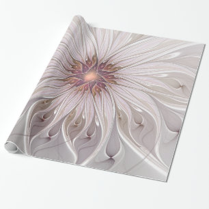 Papel De Presente Floral Fantasy, Abstrato Moderna Flor Pastel