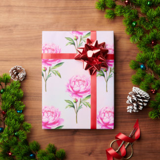 Papel De Presente Floral Fantasy Peony Blooms Wrappaper