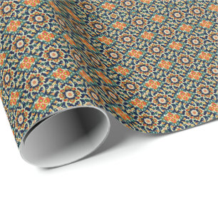 Papel De Presente Floral Mediterrâneo