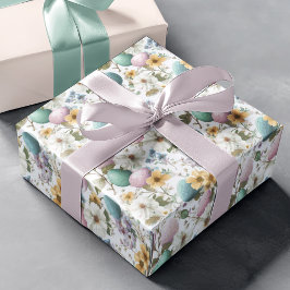 Papel De Presente Floral Minimalist Eggs | Easter Wrapping Paper