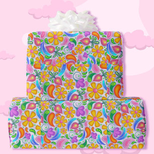 Papel De Presente Floral Paisley All Occasion Giftwrap para ela