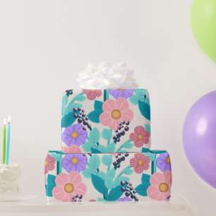 Papel de Presente Floral Pastel