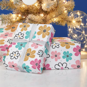 Papel De Presente Floral Pastel Fofa