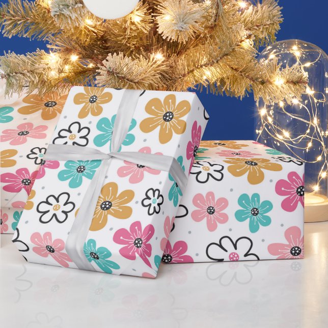 Papel De Presente Floral Pastel Fofa  (Feriados)