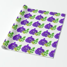Papel de Presente Floral Purple Bloom