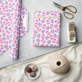 Papel De Presente Floral Púrpura Púrpura, Cor-de-rosa, de Páscoa-bra